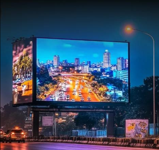 Outdoor LED display board installed by Outdoor Media Services in Jaipur